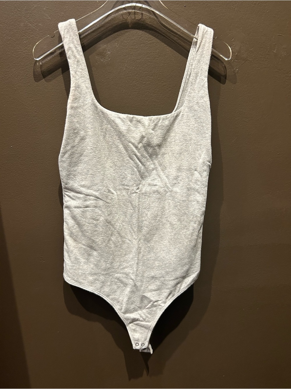 Abercrombie & Fitch Light Gray Tank Bodysuit M
